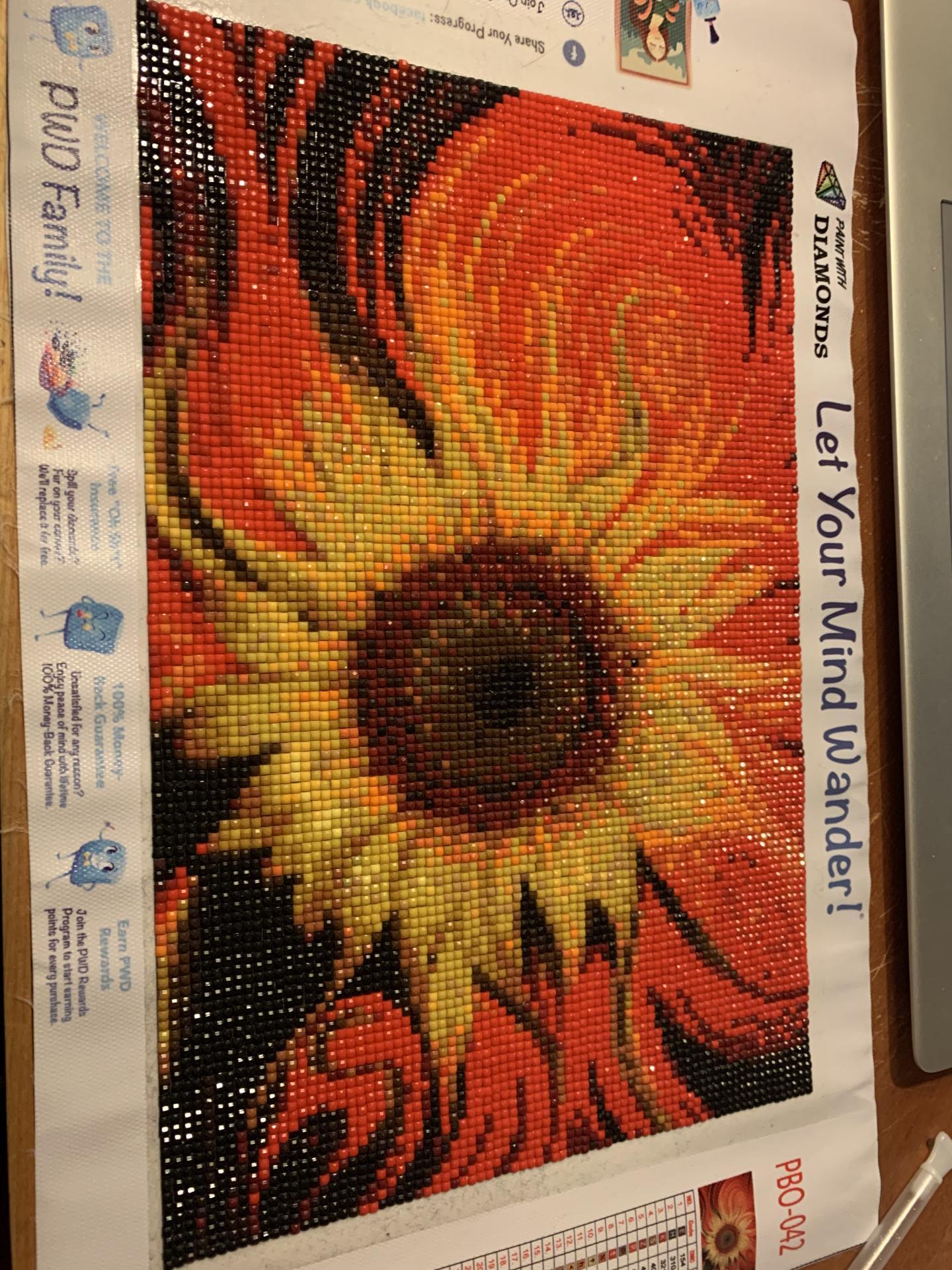 "Warped Sunflower" Diamond Painting Kit (Full Drill