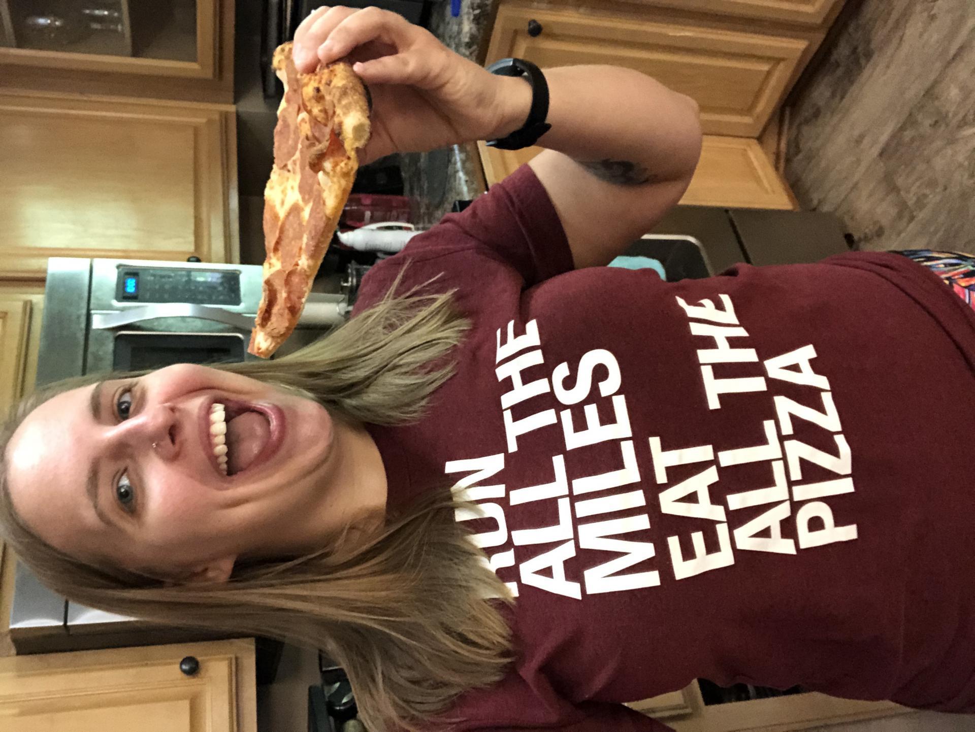 Run All The Miles, Eat All The Pizza Unisex Sarah Marie Design Studio