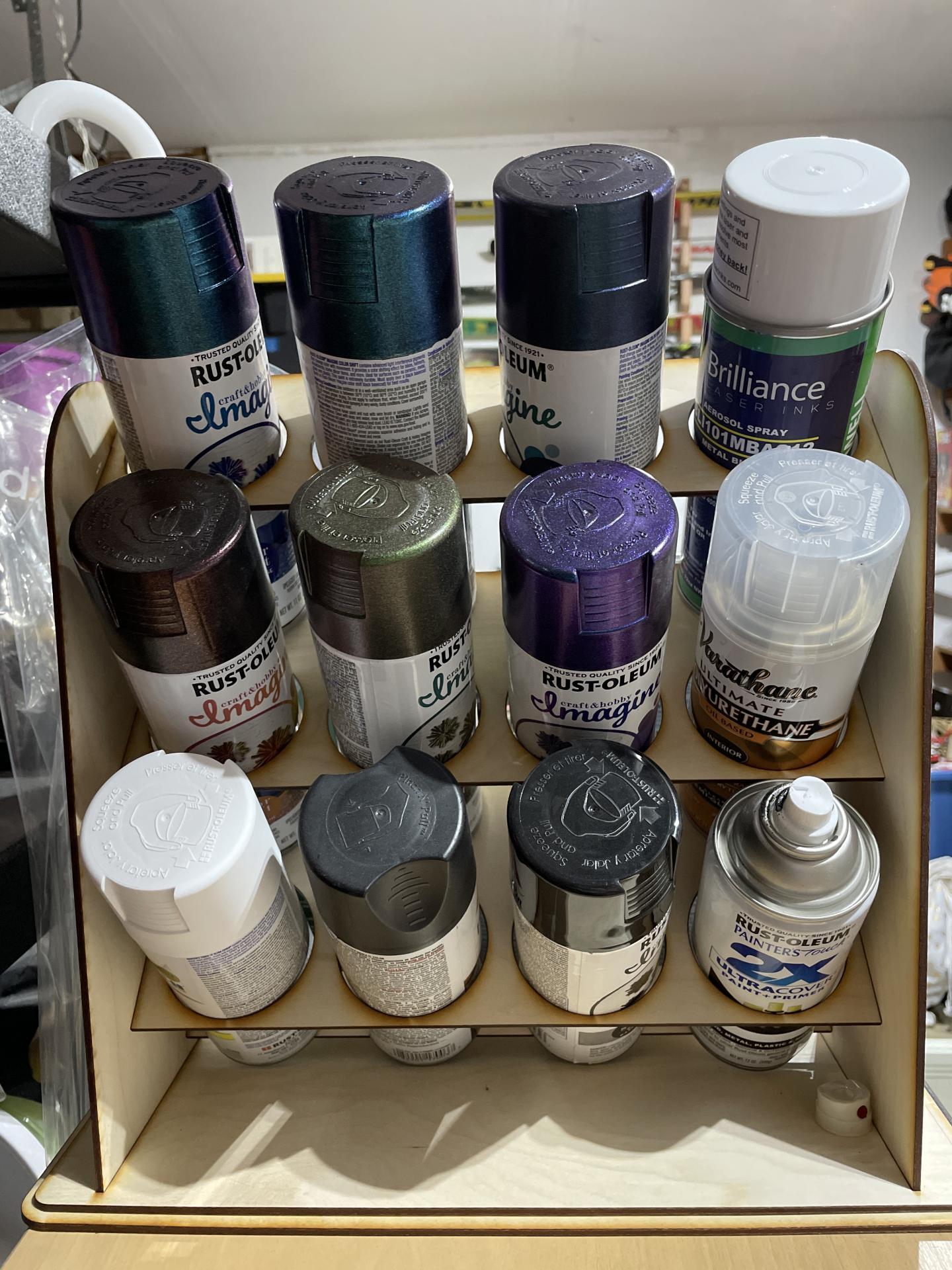 Spray Paint Can Holder (12 Cans) Big Blue Laser Designs